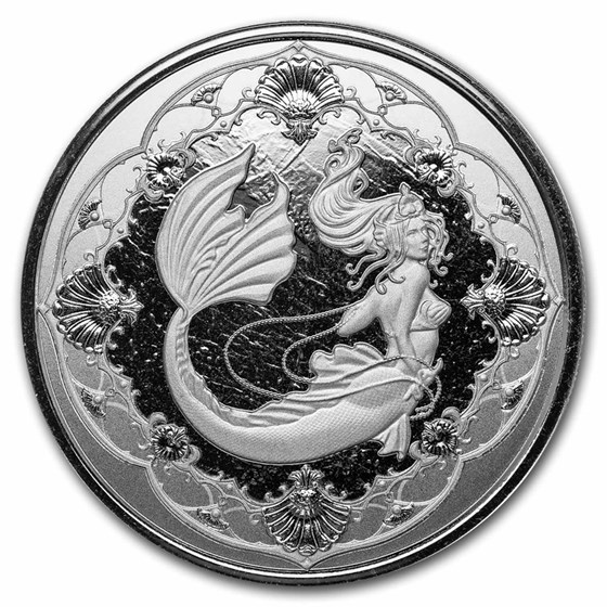 2022 Samoa 1 oz Silver 2 Tala Mermaid Princess of the Seas BU 2022 Samoa 1 oz Silver 2 Tala Mermaid Princess of the Seas BU