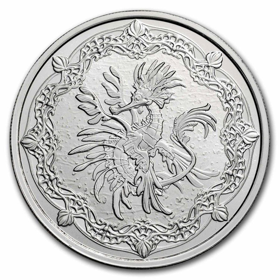 2022 Samoa 1 oz Silver 2 Tala Sea Dragon BU
