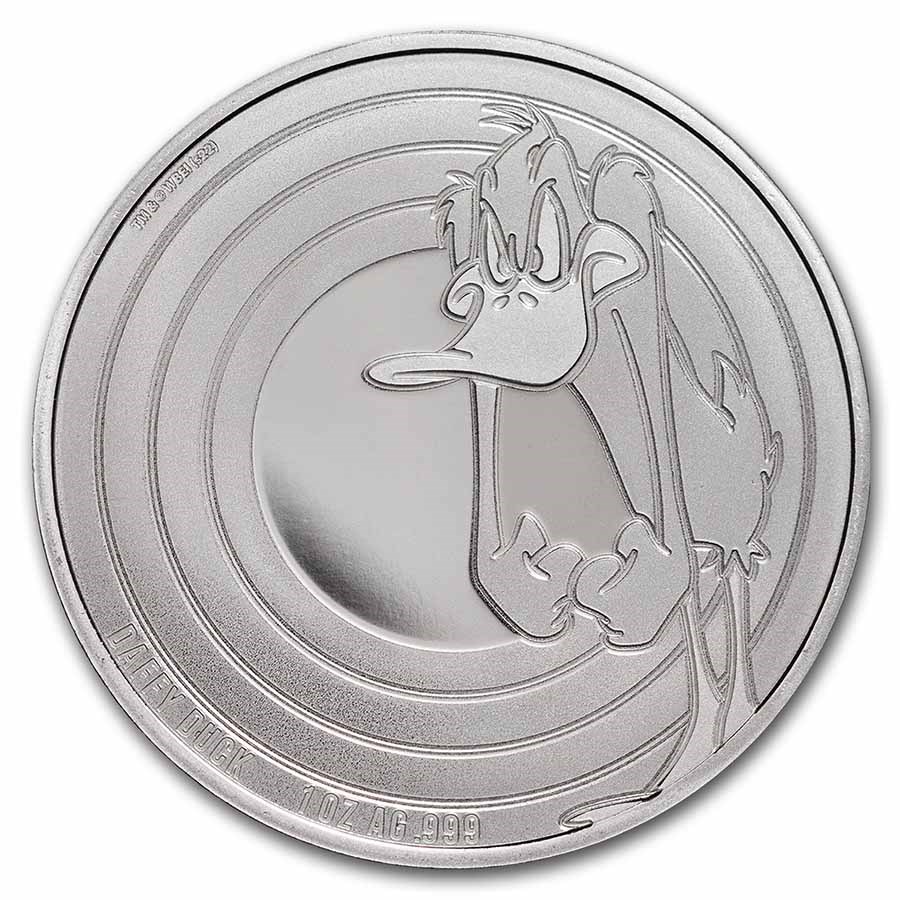 2022 Samoa 1 oz Silver Looney Tunes Daffy Duck BU