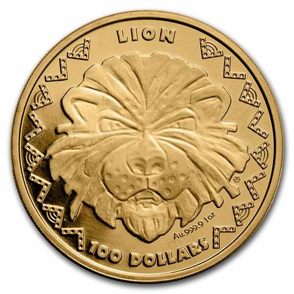 2022 Sierra Leone 1 oz Gold $100 Big Five: Lion BU