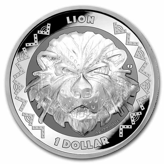 2022 Sierra Leone 1 oz Silver $1 Big Five: Lion BU