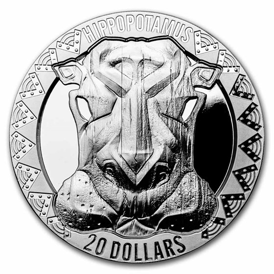 2022 Sierra Leone 2 oz Silver £20 High Relief Wild Five: Hippo 2022 Sierra Leone 2 oz Silver £20 High Relief Wild Five: Hippo