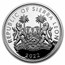2022 Sierra Leone 2 oz Silver £20 High Relief Wild Five: Zebra