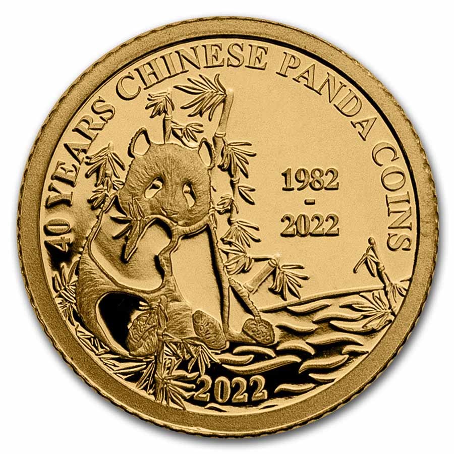 2022 Solomon Isl. 1/2 Gram Gold 40th Anniversary Chinese Panda