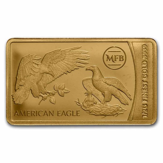 2022 Solomon Isl. 1/2 Gram Gold Famous Motifs: American Eagle 2022 Solomon Isl. 1/2 Gram Gold Famous Motifs: American Eagle