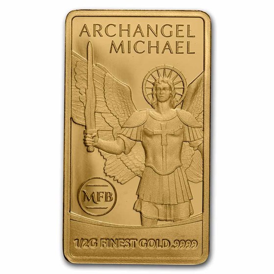 2022 Solomon Isl. 1/2 Gram Gold Famous Motifs: Archangel Michael 2022 Solomon Isl. 1/2 Gram Gold Famous Motifs: Archangel Michael