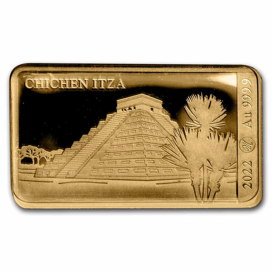 2022 Solomon Islands 1/100 oz Gold Chichén Itzá
