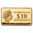 2022 Solomon Islands 1/100 oz Gold Moai Statues
