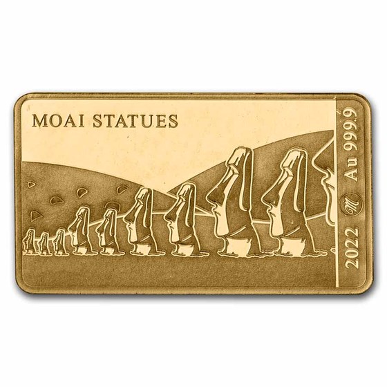 2022 Solomon Islands 1/100 oz Gold Moai Statues 2022 Solomon Islands 1/100 oz Gold Moai Statues