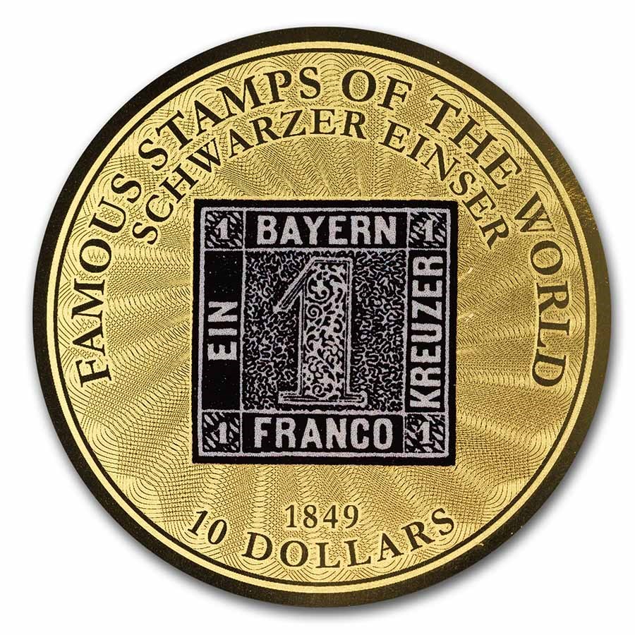 2022 Solomon Islands 1/100 oz Gold One-Kreuzer Black Coin