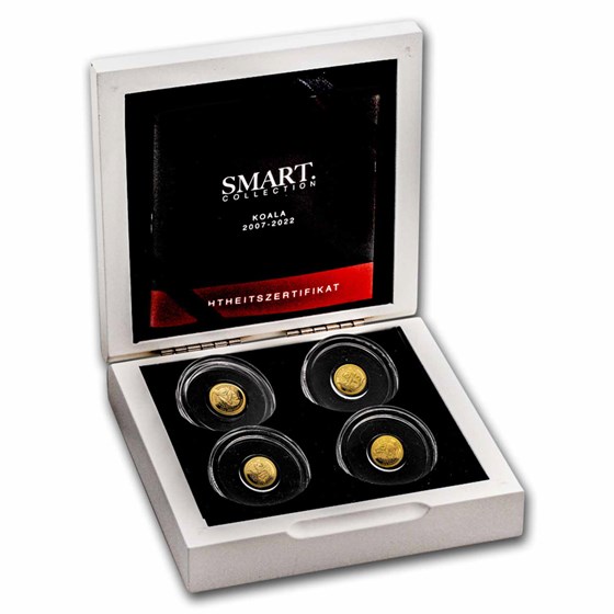 2022 Solomon Islands Gold 4-Coin Smart Collection Koala Set 2022 Solomon Islands Gold 4-Coin Smart Collection Koala Set