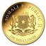 2022 Somalia 1/10 oz Gold African Elephant BU