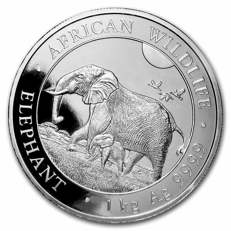 2022 Somalia 1 kilo Silver Elephant BU