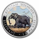 2022 Somalia 1 oz Silver Elephant (Colorized)