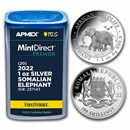 2022 Somalia 1 oz Silver Elephant (MD® Premier + PCGS FS Tube)