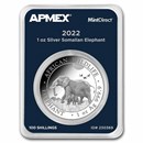 2022 Somalia 1 oz Silver Elephant (MintDirect® Single)