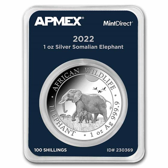 2022 Somalia 1 oz Silver Elephant (MintDirect® Single) 2022 Somalia 1 oz Silver Elephant (MintDirect® Single)