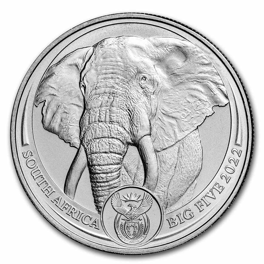 Buy 2022 South Africa 1 oz Platinum Big Five Elephant BU APMEX