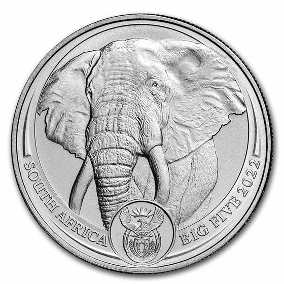 2022 South Africa 1 oz Platinum Big Five Elephant BU 2022 South Africa 1 oz Platinum Big Five Elephant BU
