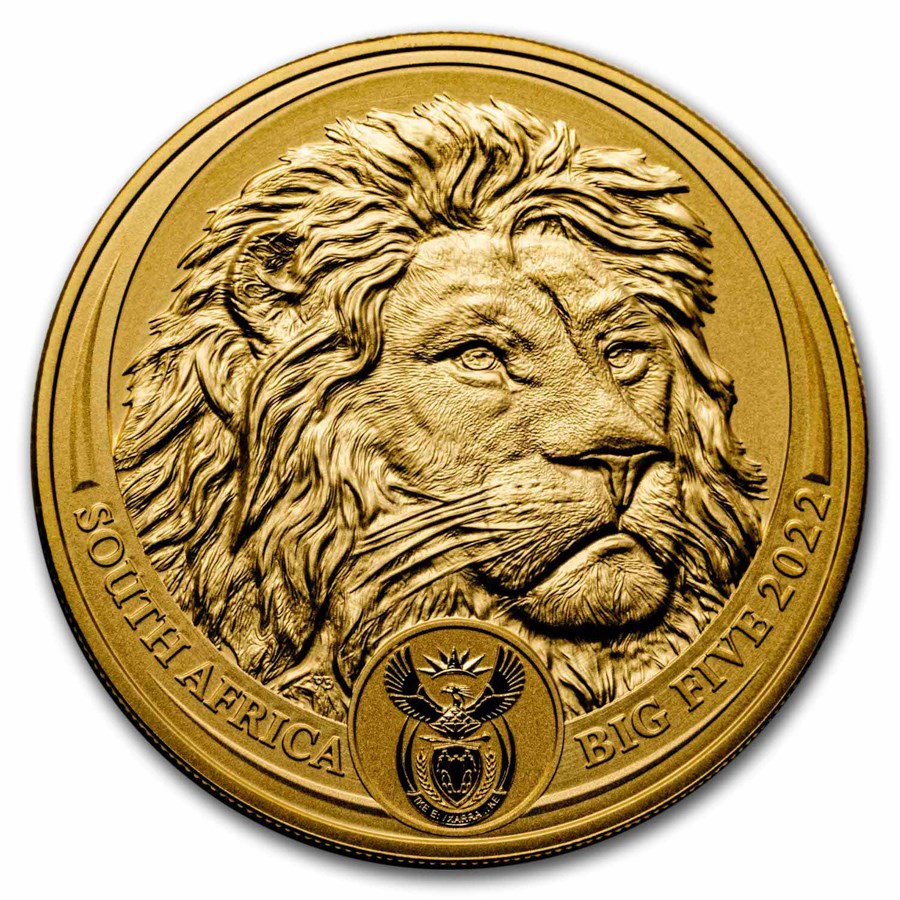 Buy 2022 South Africa 5 oz Proof Gold Big Five Lion | APMEX