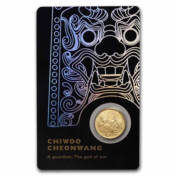 2022 South Korea 1/10 oz Gold 1 Clay Chiwoo Cheonwang BU (Black) 2022 South Korea 1/10 oz Gold 1 Clay Chiwoo Cheonwang BU (Black)