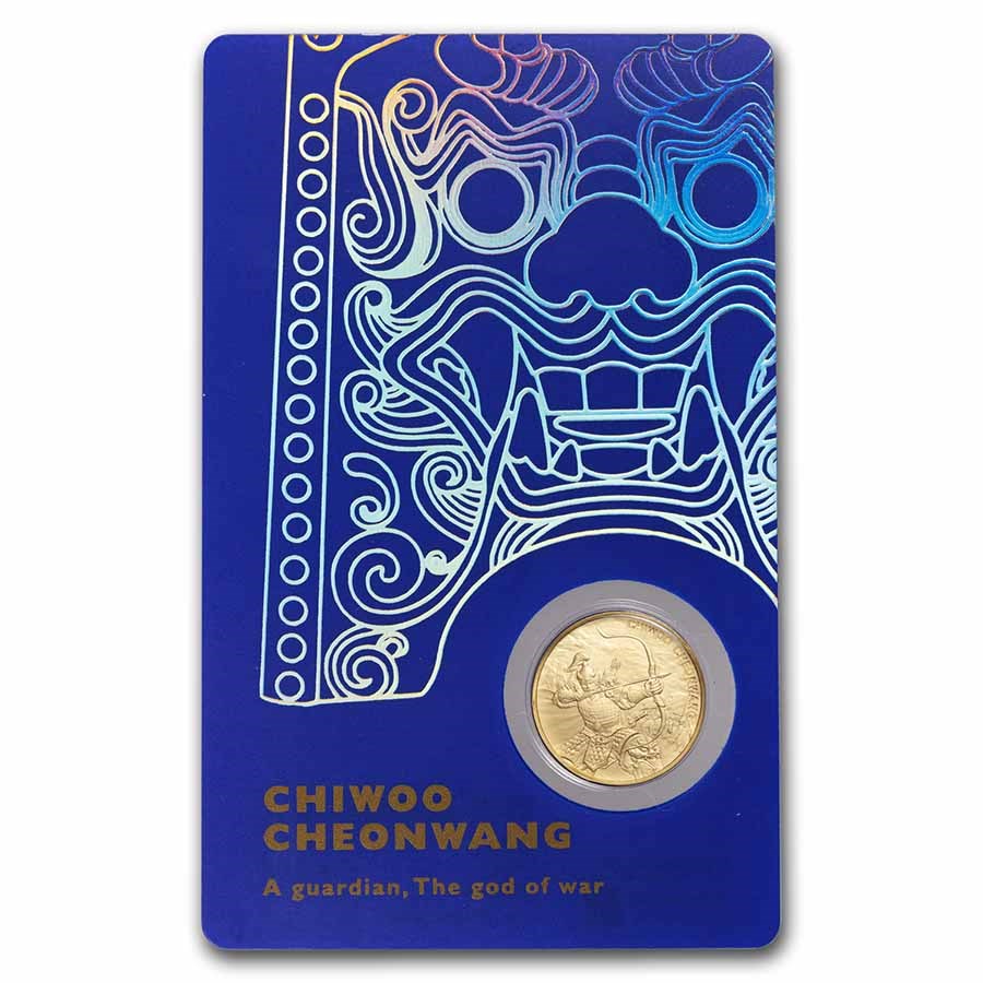 2022 South Korea 1/10 oz Gold 1 Clay Chiwoo Cheonwang BU (Blue)