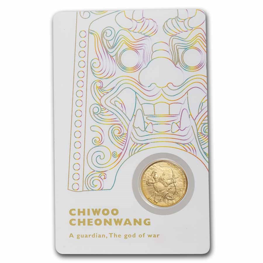 2022 South Korea 1/10 oz Gold 1 Clay Chiwoo Cheonwang BU (White)