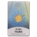 2022 South Korea 1/10 oz Gold ZI:SIN Tigris BU (in Assay Card)