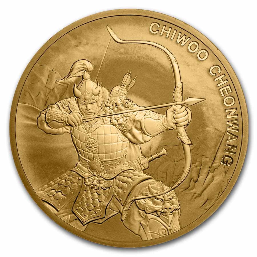 2022 South Korea 1 oz Gold 1 Clay Chiwoo Cheonwang BU