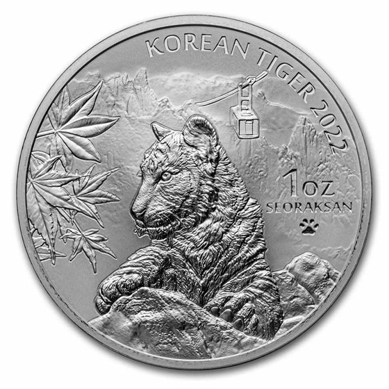 2022 South Korea 1 oz Silver Tiger BU