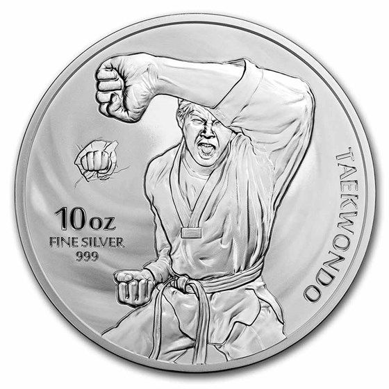2022 South Korea 10 oz Silver K-Series Taekwondo BU