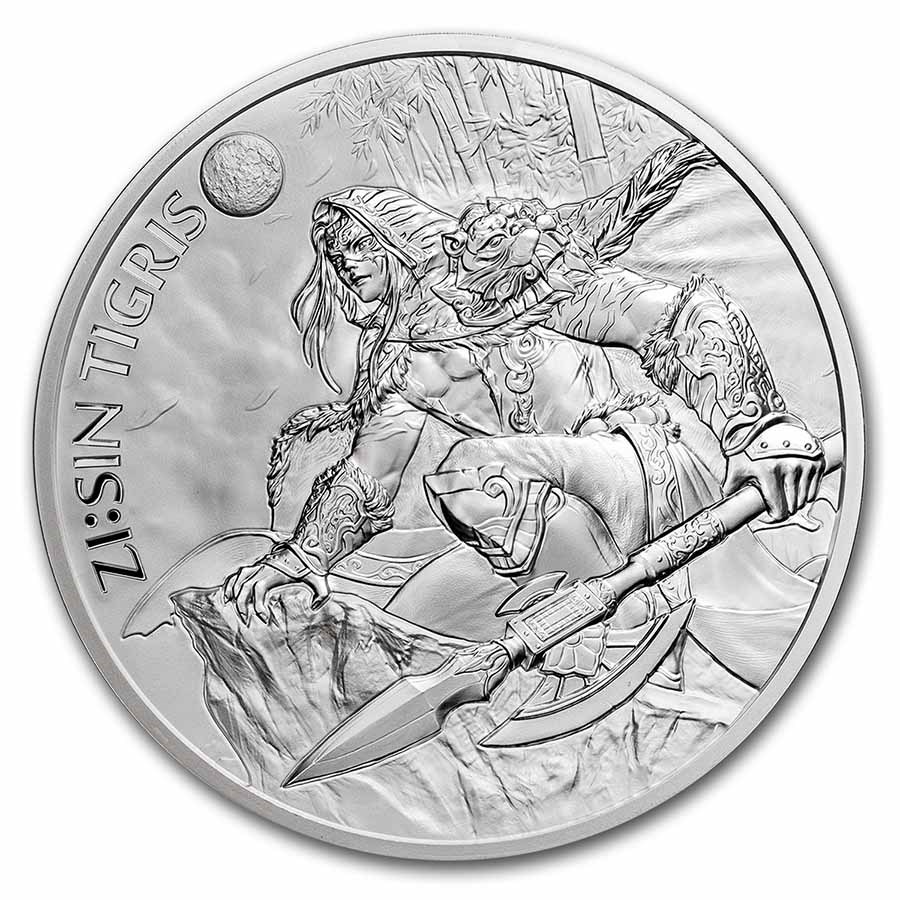 2022 South Korea 10 oz Silver ZI:SIN Tigris BU