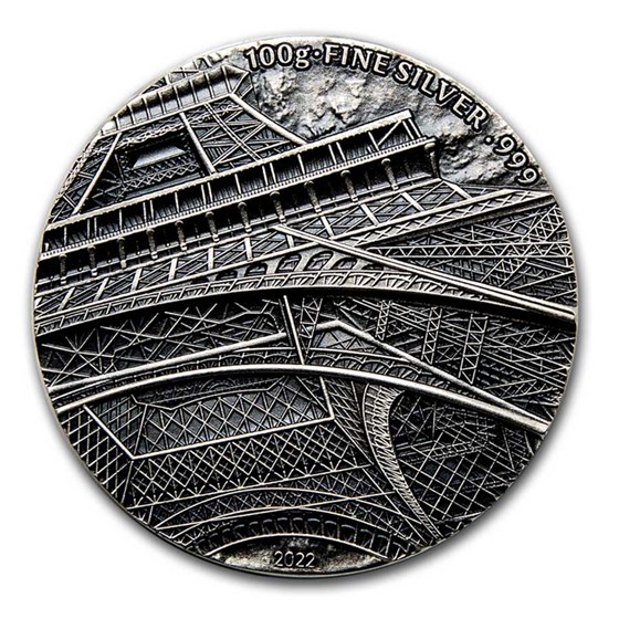 2022 South Korea Silver Coin Tina's View (Eiffel Tower) (Damage) 2022 South Korea Silver Coin Tina's View (Eiffel Tower) (Damage)