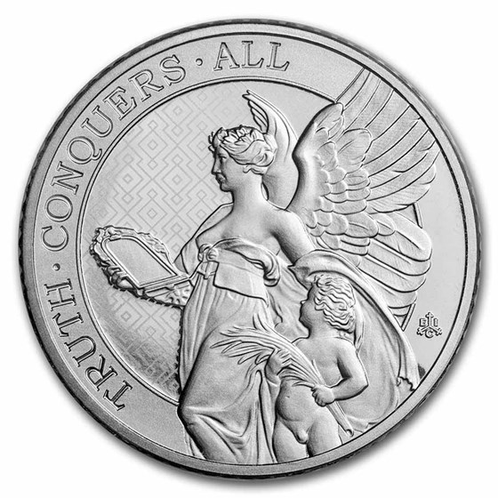 2022 St. Helena 1 oz Platinum Queen's Virtue Truth BU 2022 St. Helena 1 oz Platinum Queen's Virtue Truth BU