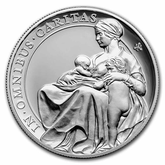 2022 St. Helena 1 oz Silver £1 Queen's Virtues Charity Proof 2022 St. Helena 1 oz Silver £1 Queen's Virtues Charity Proof