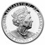 2022 St. Helena 1 oz Silver £1 Queen's Virtues Justice Proof