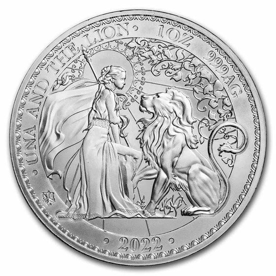 2022 St. Helena 1 oz Silver £1 Una and the Lion BU