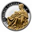 2022 St. Helena 1 oz Silver £1 Virtues Charity Prf (Gilded)