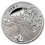 2022 St. Helena 1 oz Silver Goddesses: Hera and the Peacock Proof