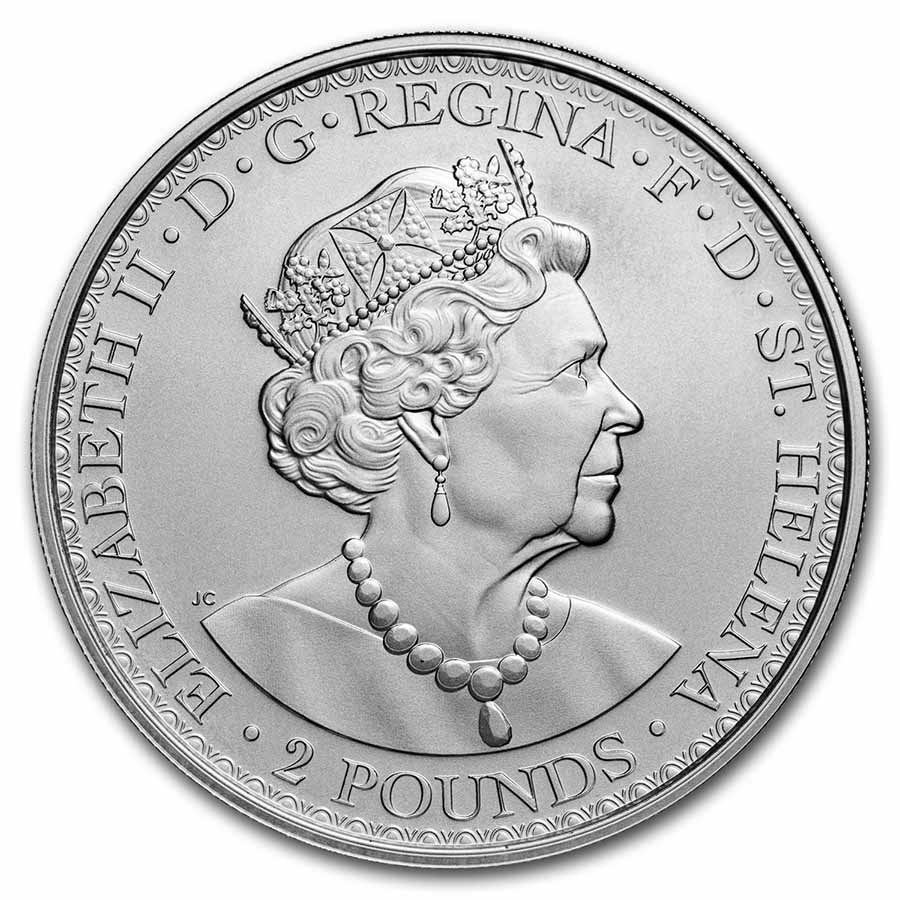 Buy 2022 St. Helena 2 oz Silver Una and the Lion BU | APMEX