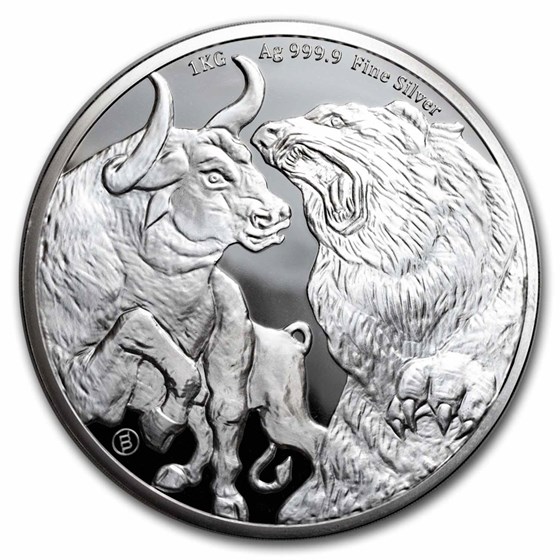 2022 Tokelau 1 kilo Silver $50 Bull & Bear 2022 Tokelau 1 kilo Silver $50 Bull & Bear