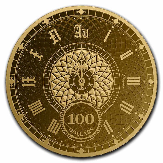 2022 Tokelau 1 oz Gold $100 Chronos (Prooflike) 2022 Tokelau 1 oz Gold $100 Chronos (Prooflike)