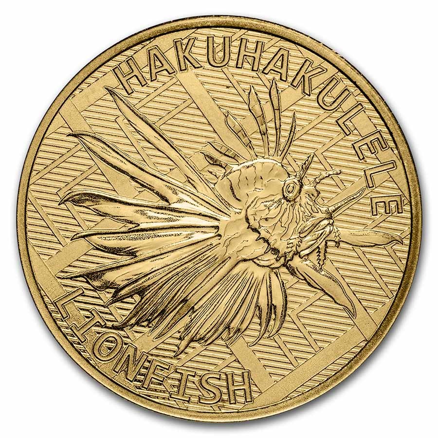 2022 Tokelau 1 oz Gold $100 Lionfish BU