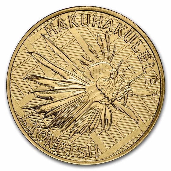 2022 Tokelau 1 oz Gold $100 Lionfish BU 2022 Tokelau 1 oz Gold $100 Lionfish BU