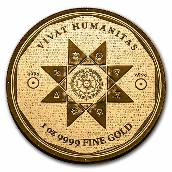 2022 Tokelau 1 oz Gold $100 Vivat Humanitas (Prooflike)