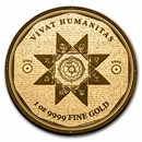 2022 Tokelau 1 oz Gold $100 Vivat Humanitas (Prooflike)