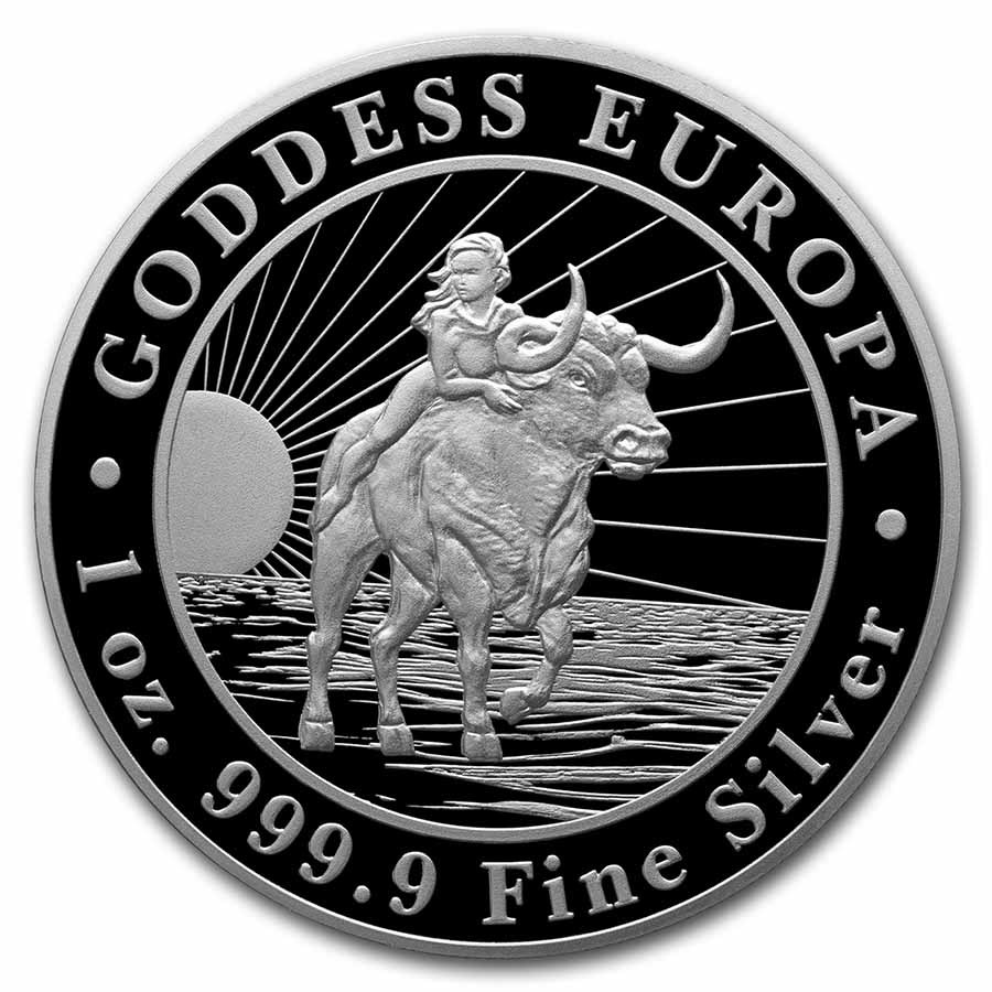 2022 Tokelau 1 oz Silver $5 Goddess Europa