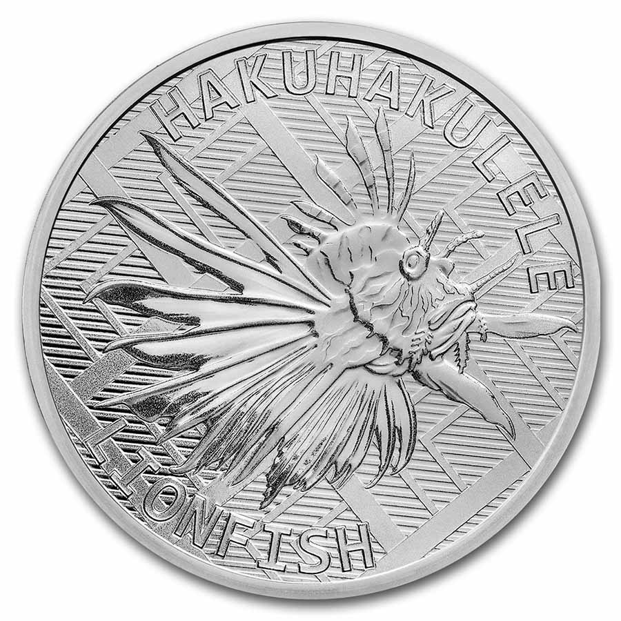 2022 Tokelau 1 oz Silver $5 Lionfish BU