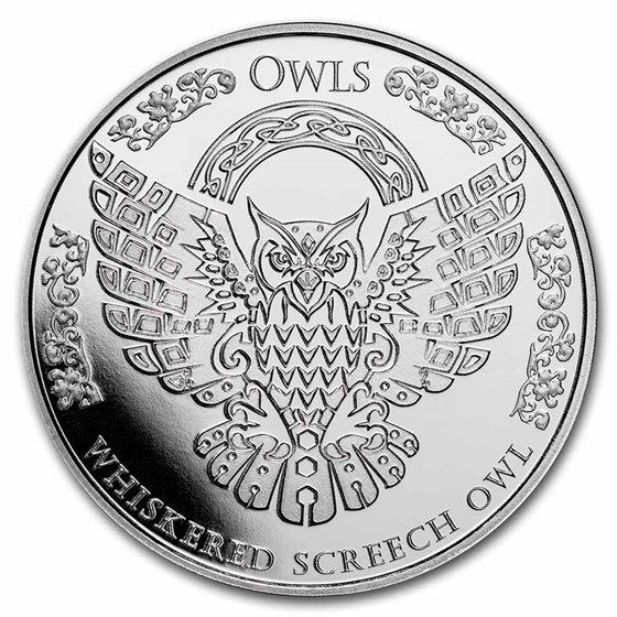 2022 Tokelau 1 oz Silver $5 Owls: Whiskered Screech Owl BU 2022 Tokelau 1 oz Silver $5 Owls: Whiskered Screech Owl BU