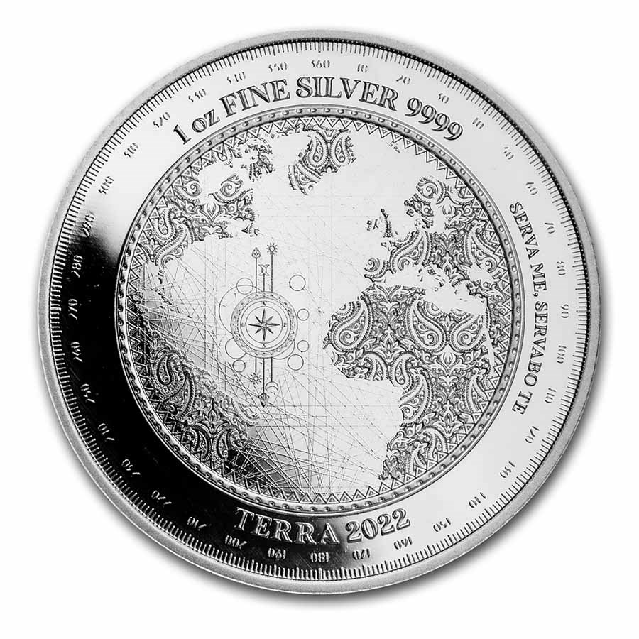 2022 Tokelau 1 oz Silver $5 Terra (Prooflike)